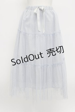 画像: Fi.n.t / ドットチュールティアードスカート  サックス T-26-03-14-029-CA-SK-SA-ZT