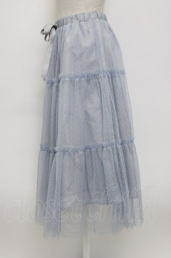 画像3: Fi.n.t / ドットチュールティアードスカート  サックス T-26-03-14-029-CA-SK-SA-ZT (3)