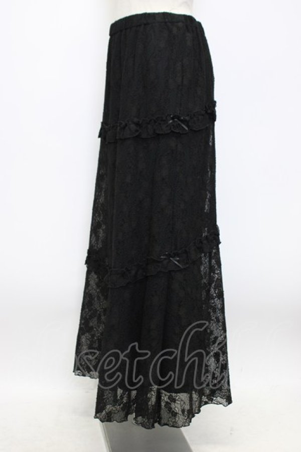 画像3: INGEBORG / プチリボン使いレーススカート M クロ T-26-03-14-033-LO-SK-OW-ZT (3)