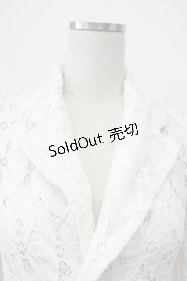 画像5: COMME des GARCONS / レースストレッチジャケット S アイボリー T-26-03-14-003-PU-JA-SA-ZT (5)