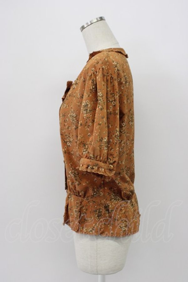 画像3: KANEKO ISAO / ピンタック使い小花柄シャツ  オレンジ系 T-26-03-14-005-EL-BL-OW-ZT (3)