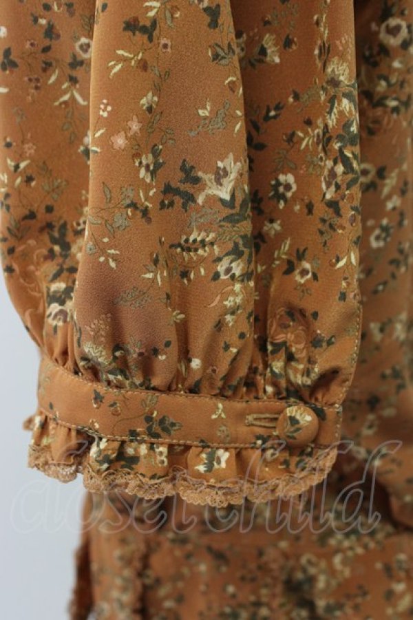 画像4: KANEKO ISAO / ピンタック使い小花柄シャツ  オレンジ系 T-26-03-14-005-EL-BL-OW-ZT (4)