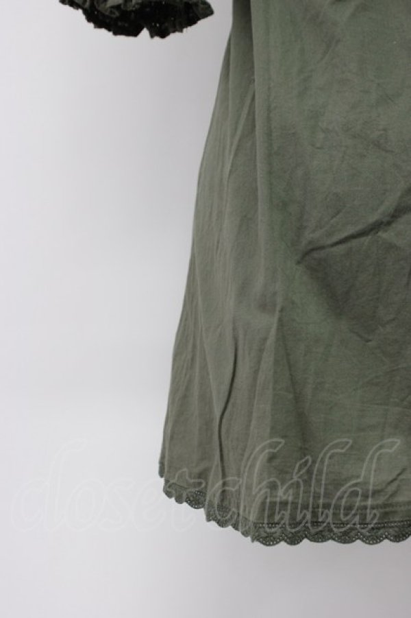 画像3: axes femme / 後ろレースアップチュニック M グリーン T-26-03-14-007-AX-TO-SA-ZT (3)