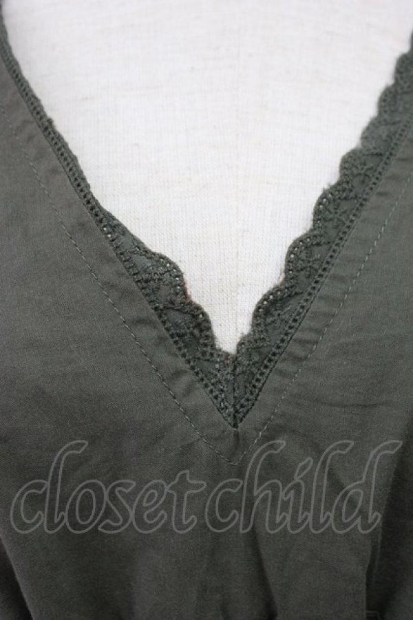 画像5: axes femme / 後ろレースアップチュニック M グリーン T-26-03-14-007-AX-TO-SA-ZT (5)