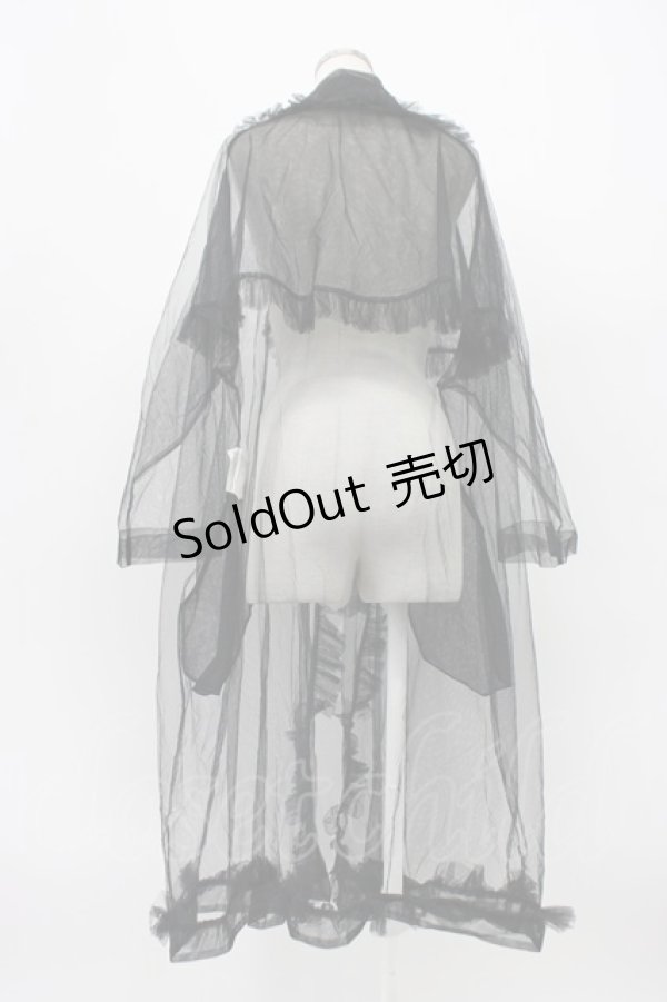 画像2: noir kei ninomiya / ナイロンチュールコート S 黒 T-26-03-14-008-PU-CO-SA-ZT (2)