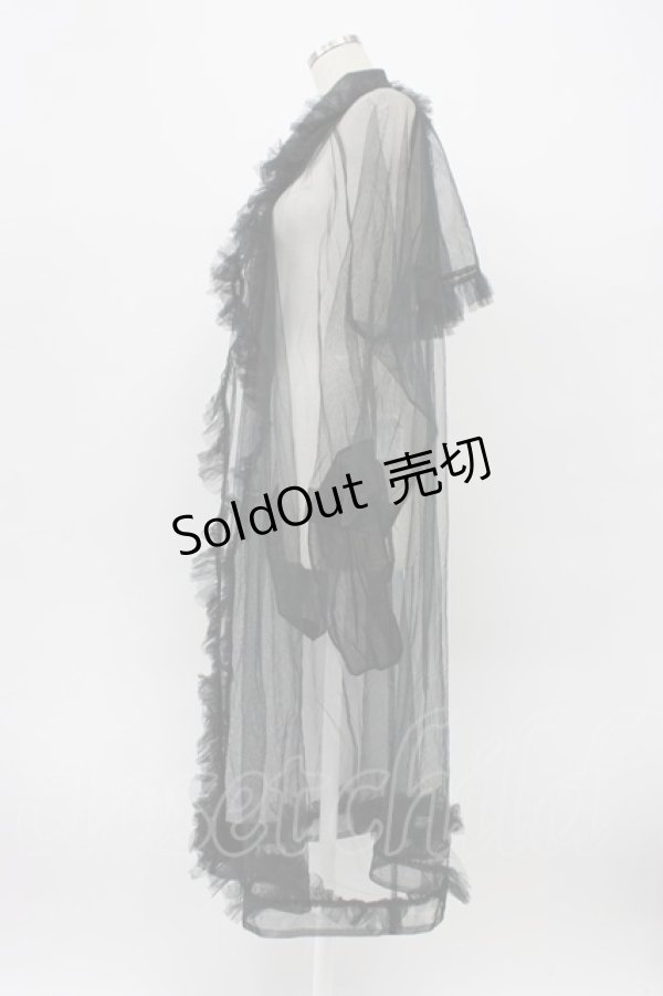 画像3: noir kei ninomiya / ナイロンチュールコート S 黒 T-26-03-14-008-PU-CO-SA-ZT (3)