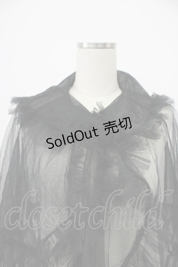 画像4: noir kei ninomiya / ナイロンチュールコート S 黒 T-26-03-14-008-PU-CO-SA-ZT (4)