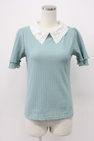 画像: axes femme / レース襟プルオーバー M グリーン T-26-03-14-010-AX-TO-SA-ZT