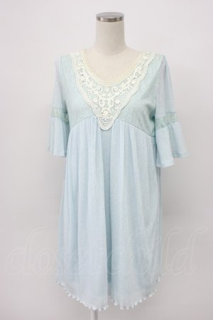 画像: axes femme / ロングチュニック M サックス T-26-03-14-011-AX-TO-SA-ZT