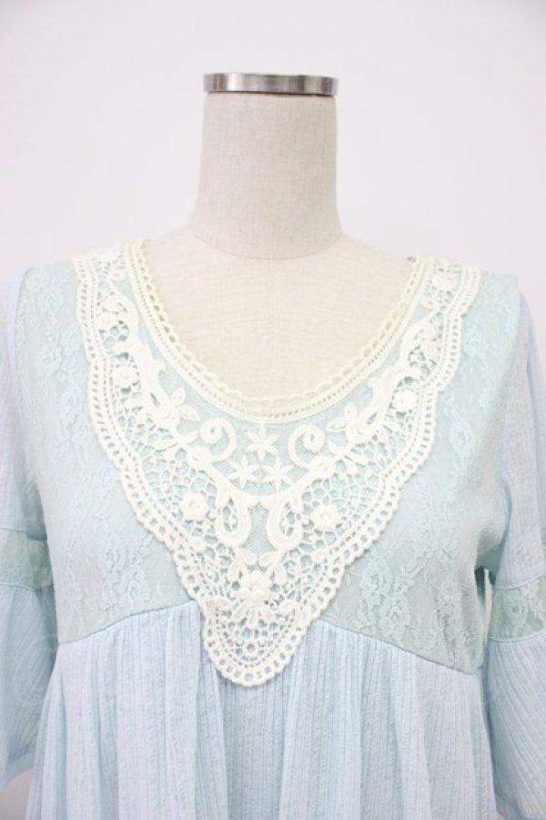 画像6: axes femme / ロングチュニック M サックス T-26-03-14-011-AX-TO-SA-ZT (6)