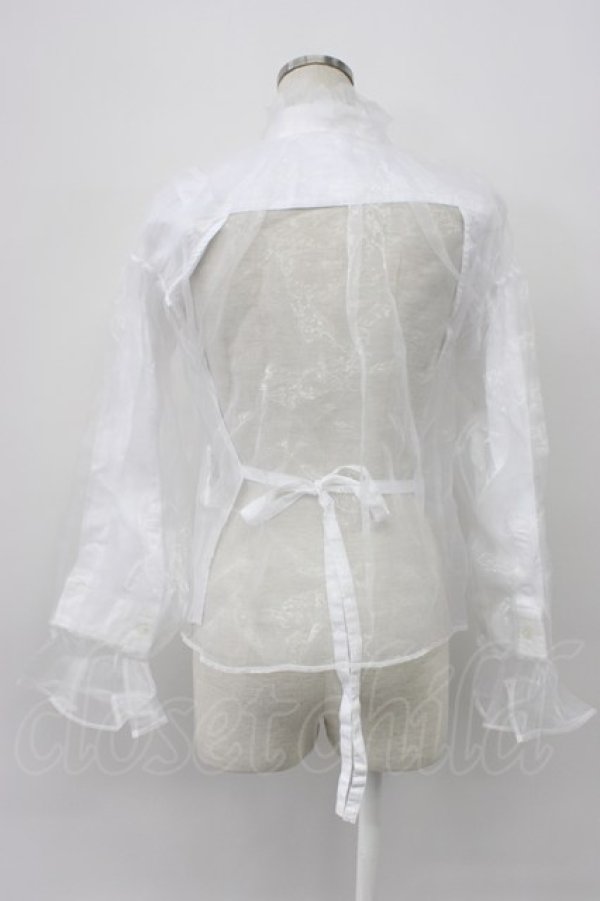 画像2: noir kei ninomiya / チュールブラウス S 白 T-26-03-14-002-PU-BL-SA-ZT (2)