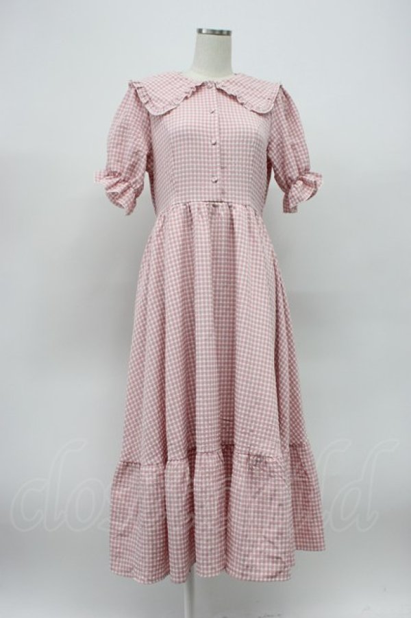 画像1: m petit by misako / ギンガムチェックワンピース L ピンクチェック T-26-03-14-018-LO-OP-SA-ZT (1)