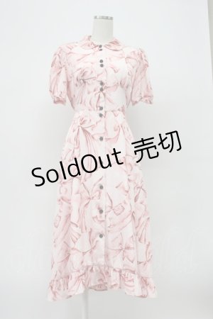 画像: MILK / ローブ ド リボンドレス  ピンク T-26-03-14-019-ML-OP-SA-ZT