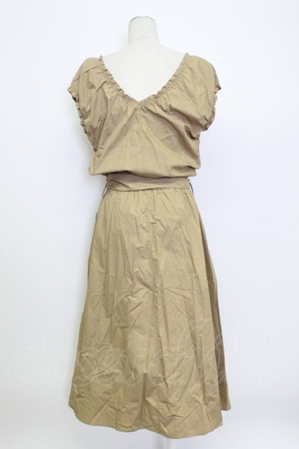 画像2: axes femme / ベルト付きギャザーワンピース M キャメル T-26-03-15-020-AX-OP-SA-ZT (2)