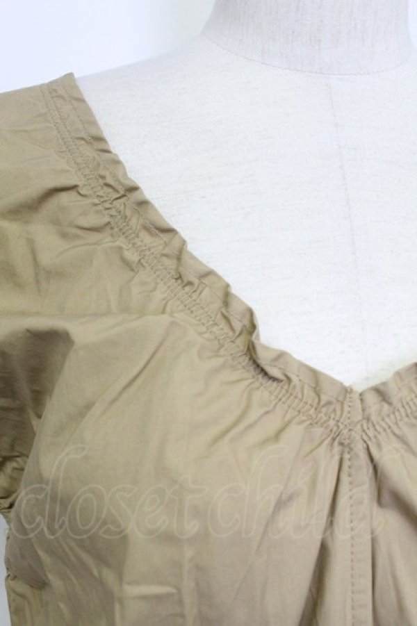 画像3: axes femme / ベルト付きギャザーワンピース M キャメル T-26-03-15-020-AX-OP-SA-ZT (3)