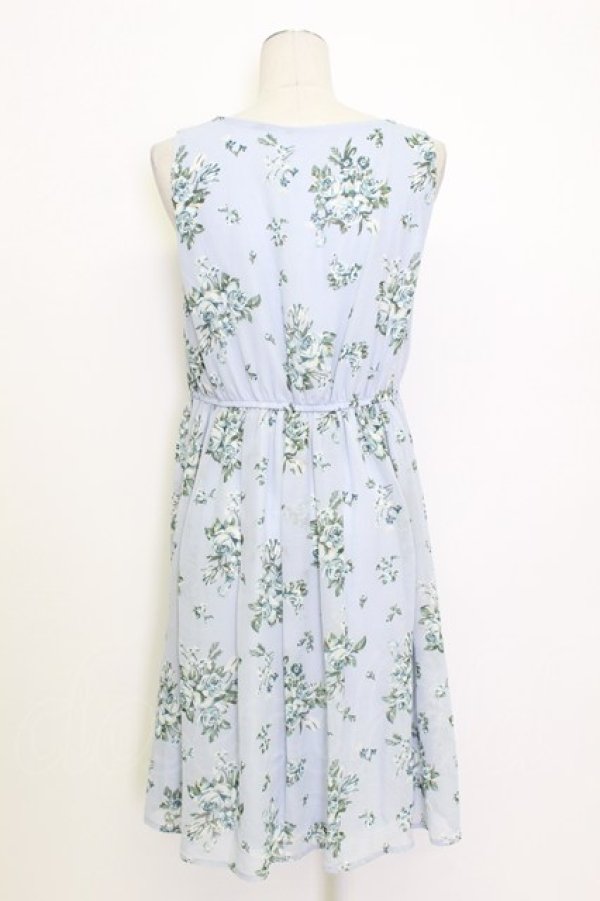 画像2: axes femme / 花柄ワンピース M サックス T-26-03-15-022-AX-OP-SA-ZT (2)