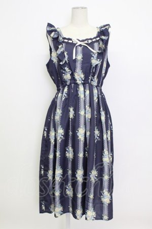画像: axes femme / 花柄ワンピース M ネイビー T-26-03-15-023-AX-OP-SA-ZT542