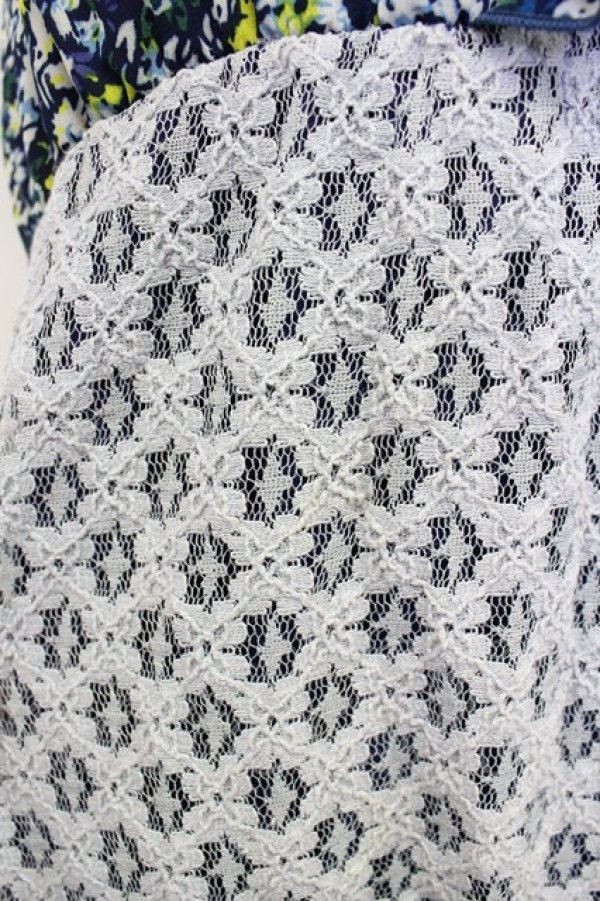 画像6: axes femme / 花柄レース切替ロングワンピース M ブルー T-26-03-15-024-AX-OP-SA-ZT (6)