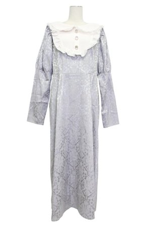 画像: Lovely Tency / おこめ にぎにぎ丸コラボ/ジャガード風ワンピース 3L グレーＸ白 T-26-03-15-025-GO-OP-SA-ZT