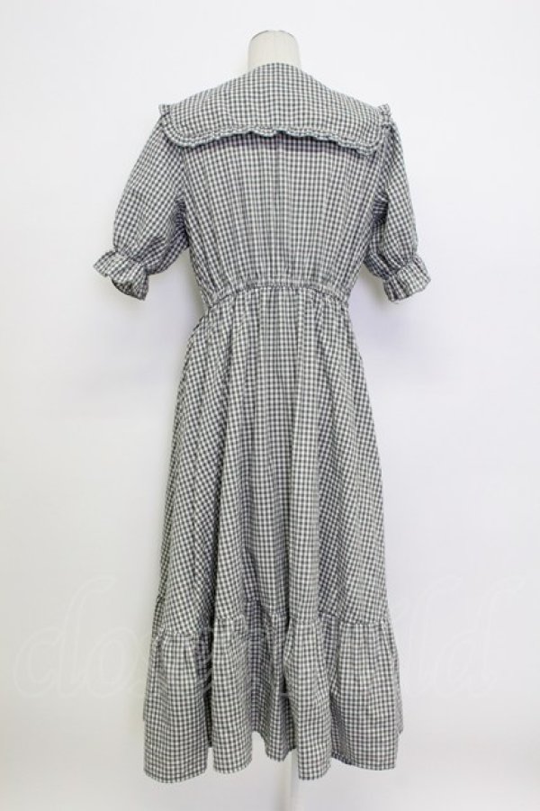 画像2: m petit by misako / AM*ギンガムCHKワンピース L 黒Ｘ白チェック T-26-03-15-027-LO-OP-SA-ZT (2)