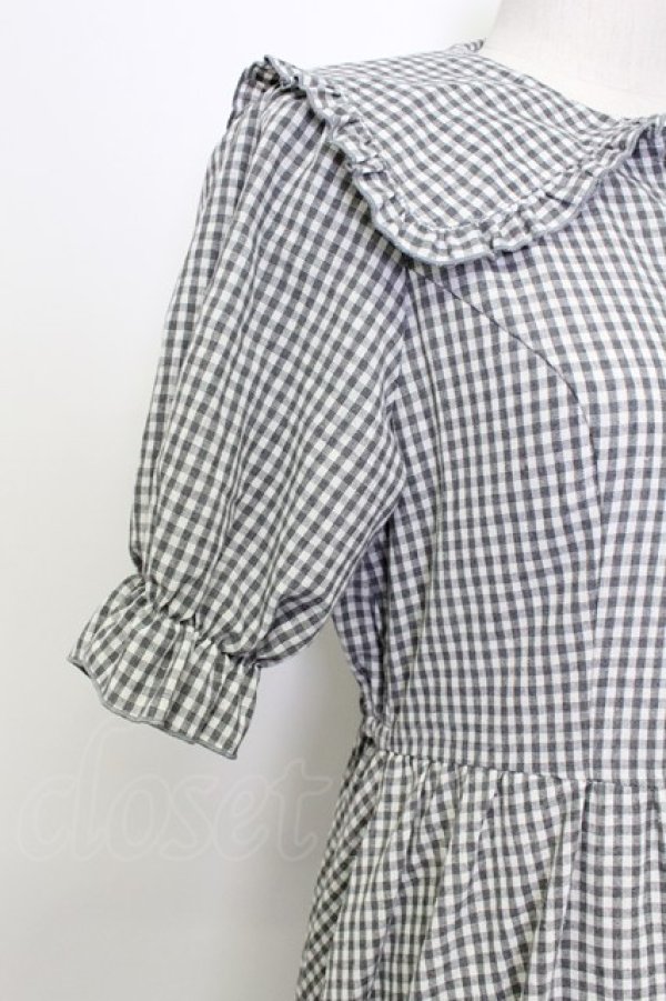 画像3: m petit by misako / AM*ギンガムCHKワンピース L 黒Ｘ白チェック T-26-03-15-027-LO-OP-SA-ZT (3)