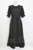 画像1: m petit by misako / 梨地水玉半袖ワンピース M 黒 T-26-03-15-029-LO-OP-SA-ZT (1)