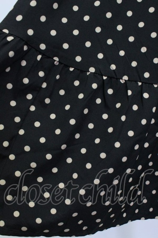 画像5: m petit by misako / 梨地水玉半袖ワンピース M 黒 T-26-03-15-029-LO-OP-SA-ZT (5)