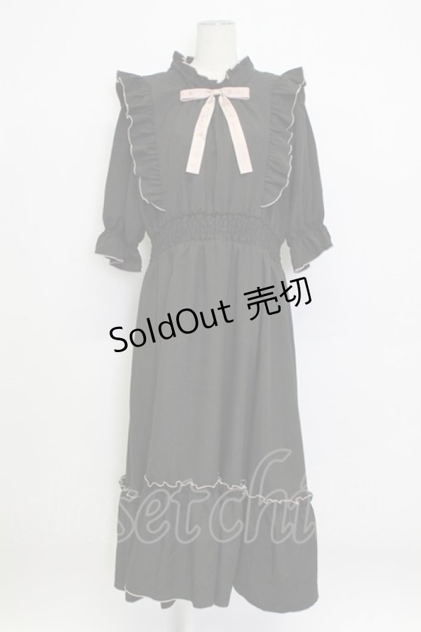 画像1: m petit by misako / NINA'SコラボAMハイショクメローワンピース 4L 黒Ｘピンク T-26-03-15-030-LO-OP-SA-ZT (1)