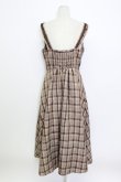 画像2: m petit by misako / リボンチェックジャンパースカート L ブラウン T-26-03-15-031-LO-OP-SA-ZT (2)
