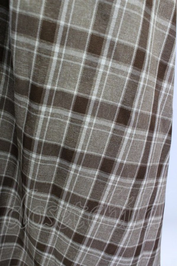 画像5: m petit by misako / リボンチェックジャンパースカート L ブラウン T-26-03-15-031-LO-OP-SA-ZT (5)