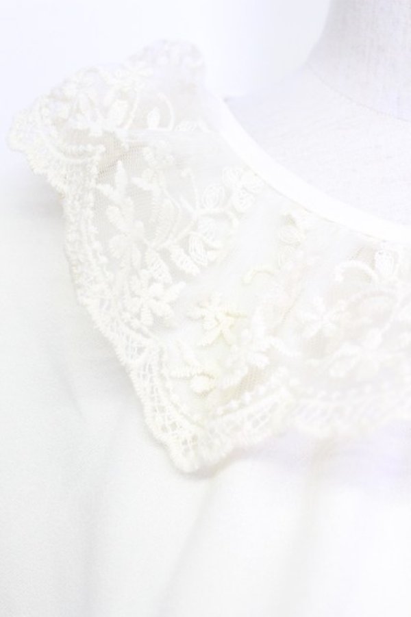画像4: m petit by misako / レース襟プルオーバー  アイボリー T-26-03-15-003-LO-TO-SA-ZT (4)