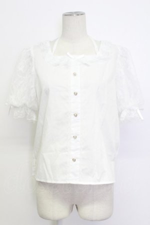 画像: Lovely Tency / 眞白ありすコラボ/TTハンソデチョーカーBL  白 T-26-03-15-004-GO-BL-SA-ZT