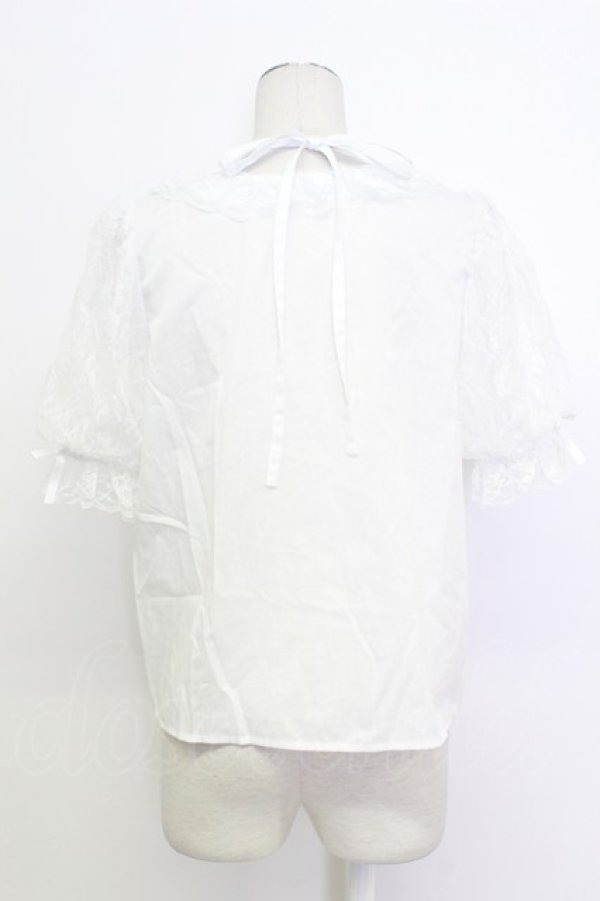 画像2: Lovely Tency / 眞白ありすコラボ/TTハンソデチョーカーBL  白 T-26-03-15-004-GO-BL-SA-ZT (2)