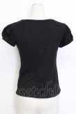 画像2: MILK / リボンロゴTシャツ  ブラック×ピンク T-26-03-15-006-ML-TS-SA-ZT (2)