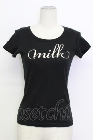 画像: MILK / MILKロゴTee  ブラック×クリーム T-26-03-15-008-ML-TS-SA-ZT