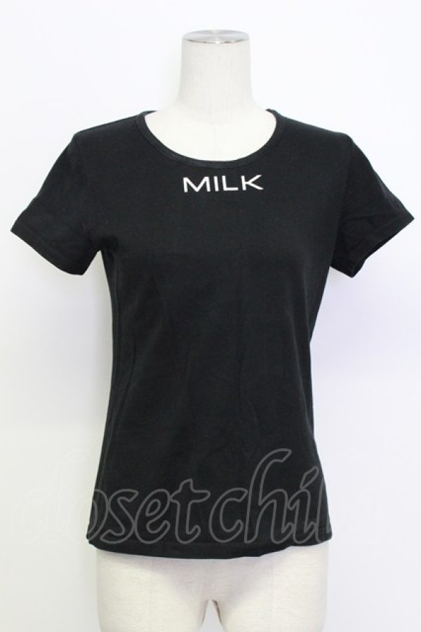 画像1: MILK / MILKロゴTee L ブラック T-26-03-15-009-ML-TO-SA-ZT (1)