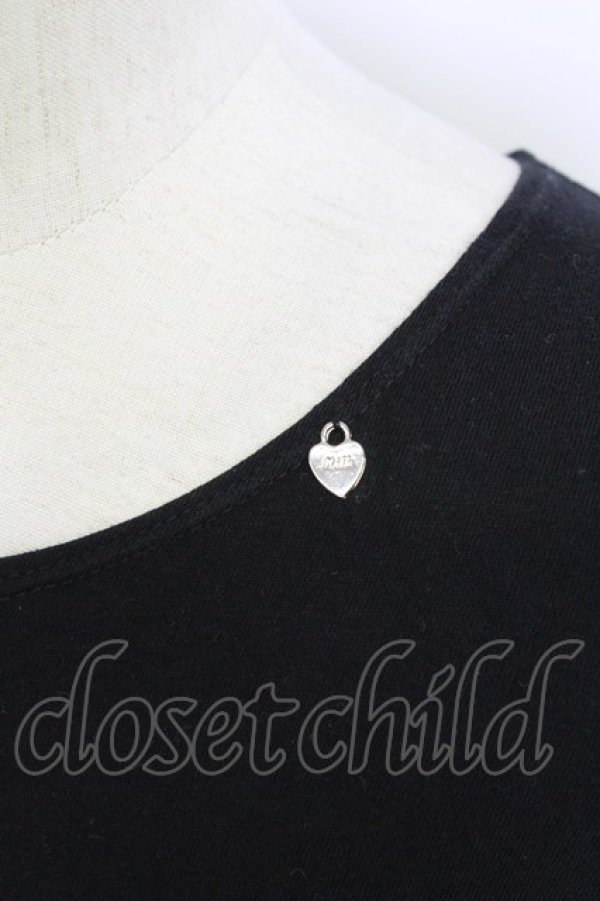画像3: MILK / BebeハートパフTee  ブラック T-26-03-15-011-ML-TO-SA-ZT (3)