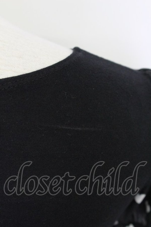 画像6: MILK / BebeハートパフTee  ブラック T-26-03-15-011-ML-TO-SA-ZT (6)