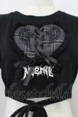 画像5: NOEMIE / ハートスピンドルクロップドTシャツ  黒Ｘ白 T-26-03-16-018-LO-AC-SA-ZT (5)