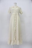 画像1: EATME / 薔薇ボタン半袖シフォンロングワンピース S アイボリー T-26-03-16-021-LO-OP-SA-ZT (1)