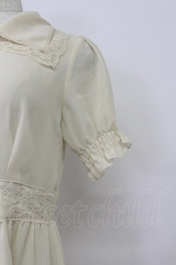 画像5: EATME / 薔薇ボタン半袖シフォンロングワンピース S アイボリー T-26-03-16-021-LO-OP-SA-ZT (5)