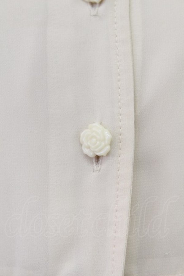 画像7: EATME / 薔薇ボタン半袖シフォンロングワンピース S アイボリー T-26-03-16-021-LO-OP-SA-ZT (7)