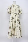 画像1: KANEKO ISAO / すみれブーケ柄ワンピース  アイボリー T-26-03-16-022-EL-OP-OW-ZT (1)