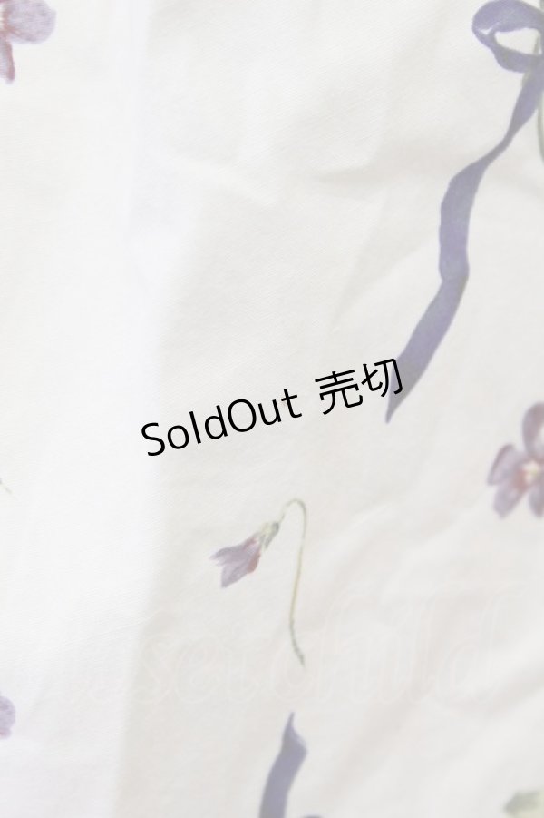 画像3: KANEKO ISAO / すみれブーケ柄ワンピース  アイボリー T-26-03-16-022-EL-OP-OW-ZT (3)