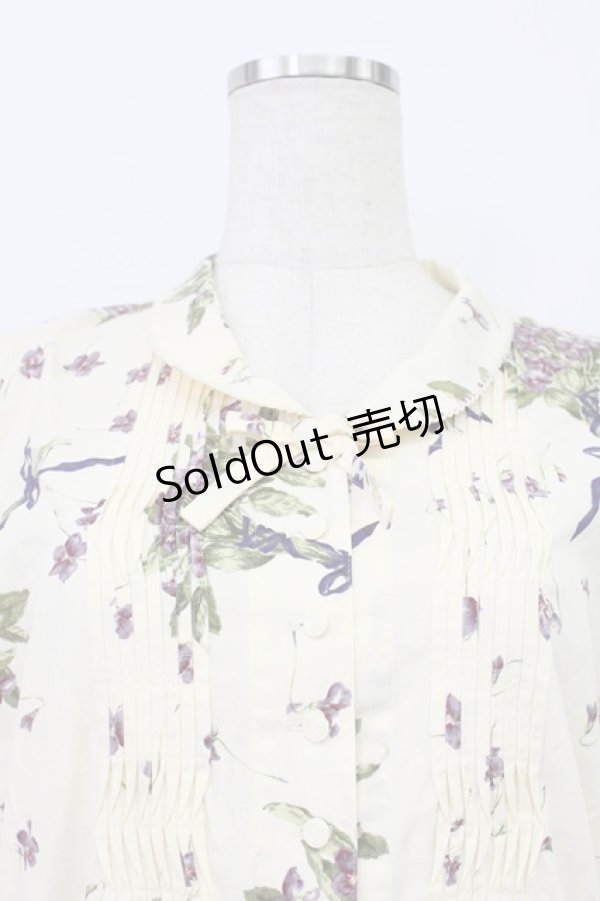 画像6: KANEKO ISAO / すみれブーケ柄ワンピース  アイボリー T-26-03-16-022-EL-OP-OW-ZT (6)