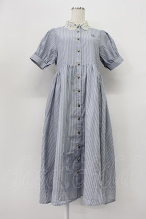 画像: m petit by misako / ストライプワンピース S サックス T-26-03-16-023-LO-OP-SA-ZT