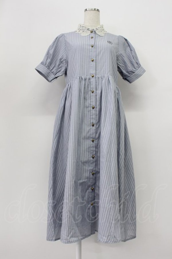 画像1: m petit by misako / ストライプワンピース S サックス T-26-03-16-023-LO-OP-SA-ZT (1)