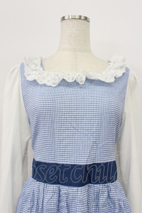 画像6: marcHenTica / プティリリー・ミルフィーユワンピース  青Ｘ白 T-26-03-16-024-LO-OP-SA-ZT (6)