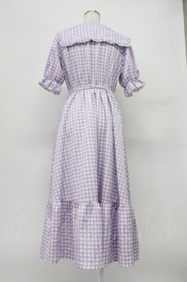 画像2: m petit by misako / TT*Mギンガムチェック半袖ワンピース S ラベンダー T-26-03-16-025-LO-OP-SA-ZT (2)
