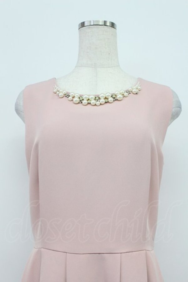 画像6: axes femme / パールラインノースリーブワンピース  ピンクＸ白 T-26-03-16-026-AX-OP-SA-ZT (6)